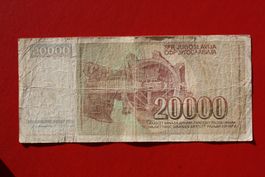 currency banknote jugoslavija 1987
