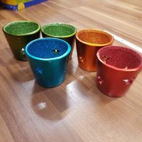 Teelicht Glitzer Preis pro Stück Farbe wählbar L8