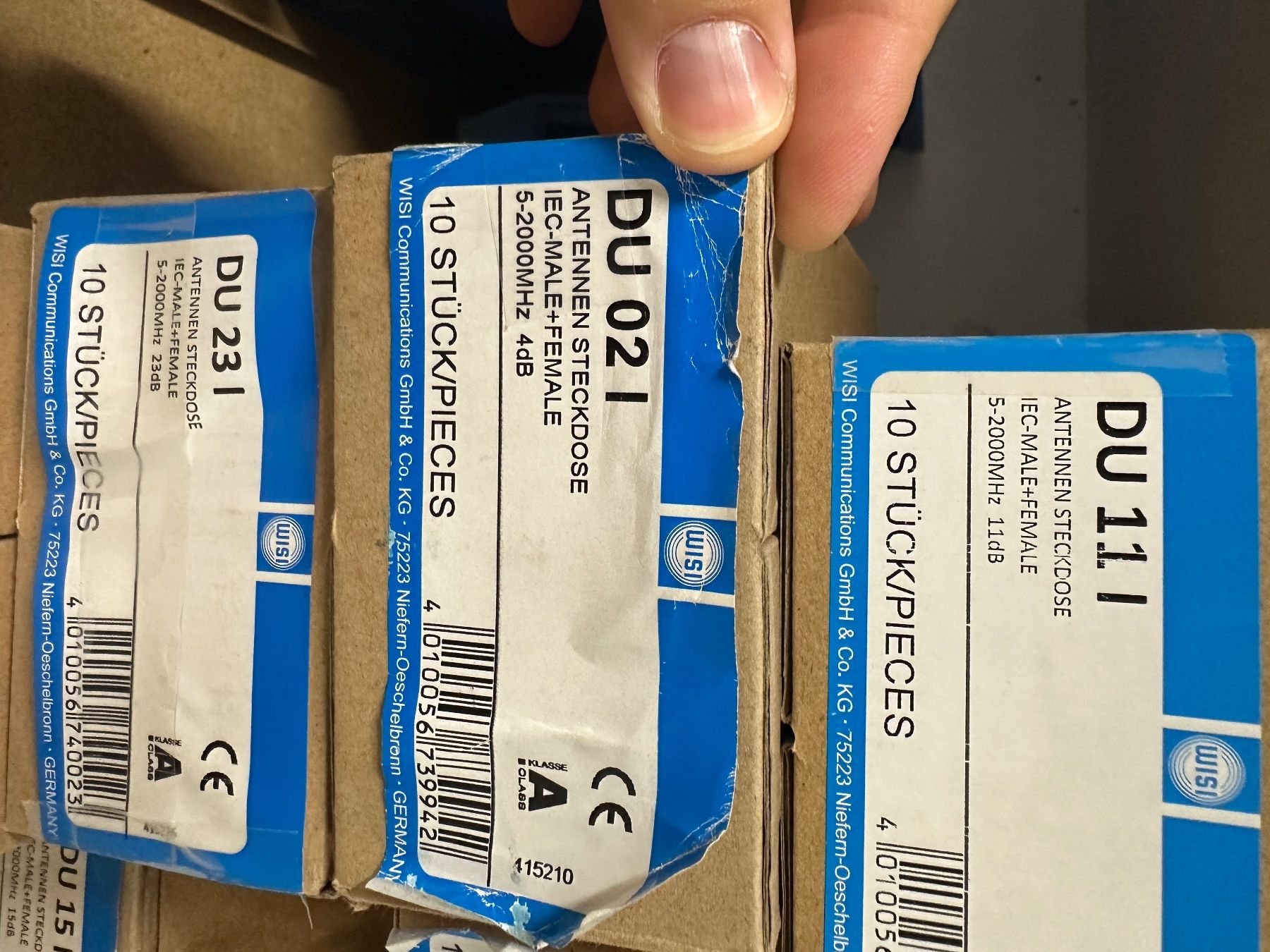 Radiocomunicazione: 10x WISI DU11.1 Antennen-Steckdose Class A Neu – Nuovo e nell'imballaggio originale da Goldach venduto da Nekiii 9