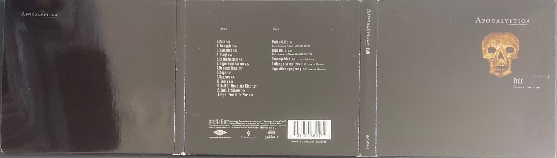 CD: APOCALYPTICA - CULT – Usato da Poliez-Pittet venduto da Newtown-Records 3