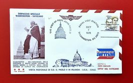 USA VATIKAN FLUGPOST PAPST JOHANNES FLUG WASHINGTON ROM 1979