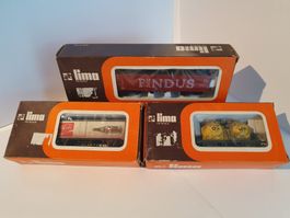 3 Lima Güterwagen / DC / 1:87 / Verschmutzt