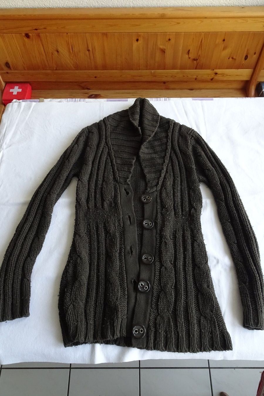 Giacche: Longstrick Jacke braun Gr. S, Madonna – Usato da Strengelbach venduto da schmetterling20