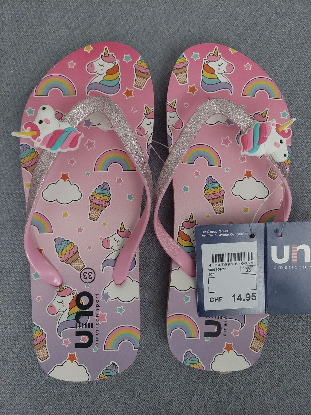 Schuhe für Mädchen: Neu! Süsse Mädchen Flip Flops Gr. 33 – Neu und originalverpackt aus Flims Dorf von Truemorish 2
