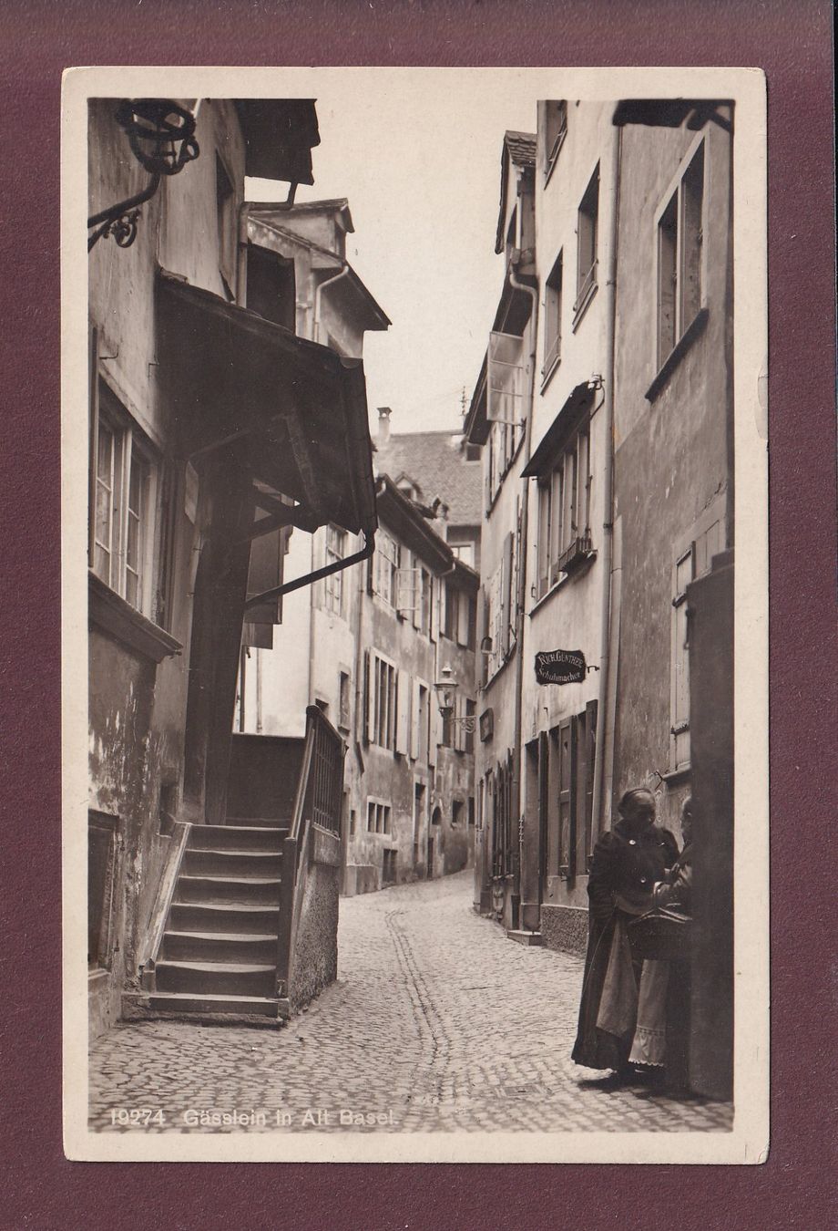 Cartoline postali: Alt BASEL - Gässlein – Usato da Pully venduto da nicecards