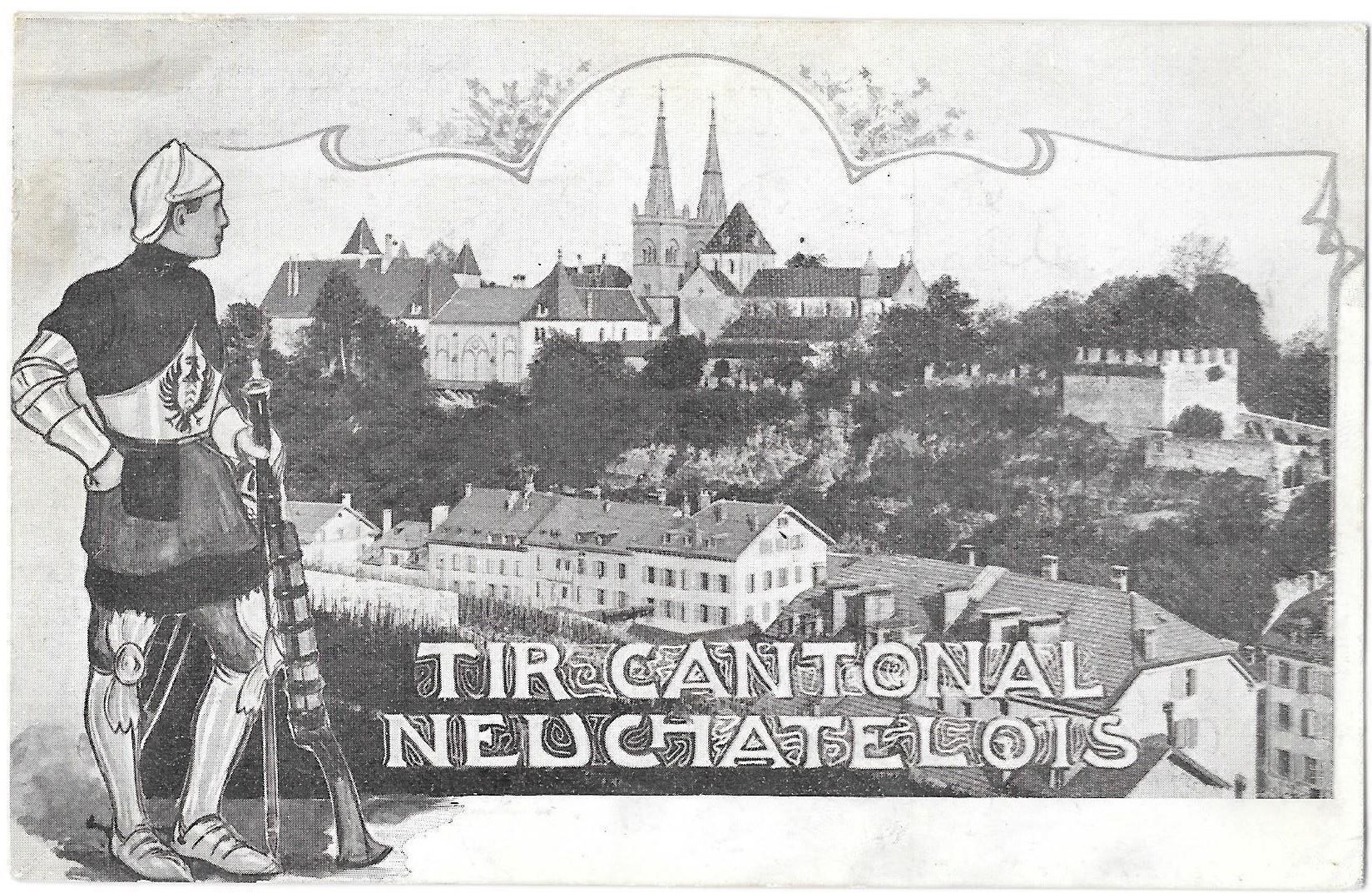 Cartoline postali: Neuchâtel Tir Cantonal 1906 – Usato da Olten venduto da clotaldi