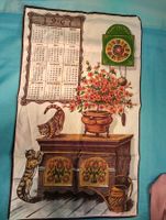 Stoffkalender 1967, Kommode und Katzen