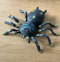 Spielzeug Gummi Spinne schwarz, gelb, blau