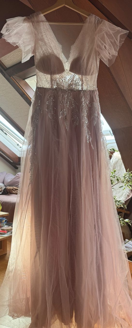 Kleider: Traumhaftes Abendkleid, Rosé mit Spitze, Grösse 36/S – Neu (gemäss Beschreibung) aus Herzogenbuchsee von SaRaDe77 2