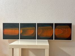 Vierteiliges Kunstwerk abstrakt