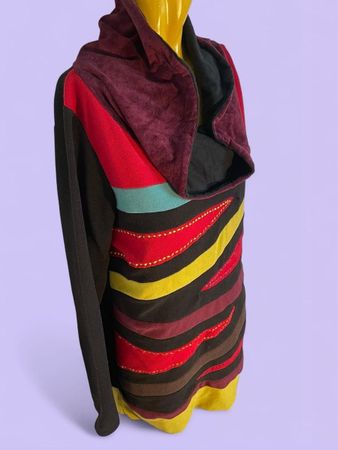 Pull femme col bénitier multicolore - one size