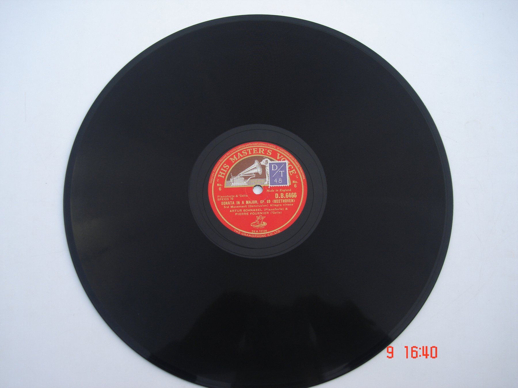 Dischi in vinile: Schellackplattenalbum Beethoven Sonate A-Dur Op.69 – Usato da Aeschi SO venduto da abi1951 7