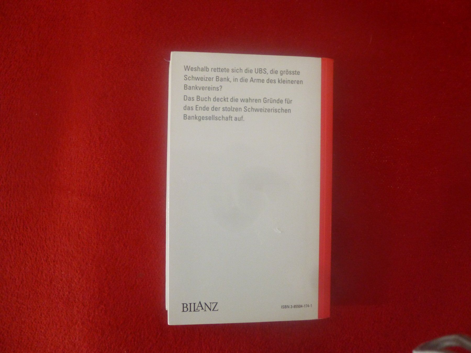 Livres: DER FALL DER UBS!!!!( DIRK SCHÜTZ) – D'occasion à Volketswil par nemo2000 1