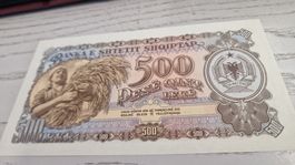 500 Leke Albanien 1957 Banknote gute Erhaltung