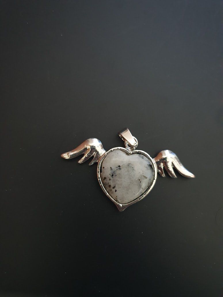 Pendentifs: Herzanhänger mit Labradorit Stein – Neuf (Voir description) à Dornach par man_hsg8
