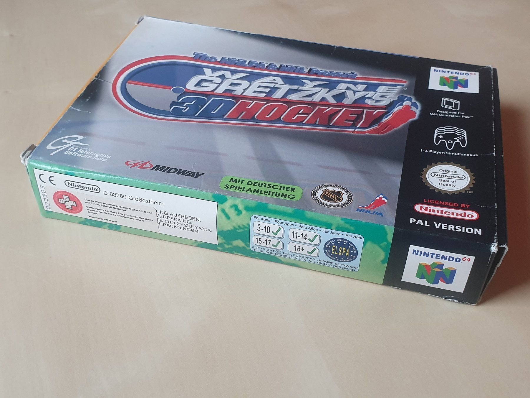 Nintendo Giochi: Wayne Gretzkys 3D Hockey – Usato da Stansstad venduto da collectorsshop 2