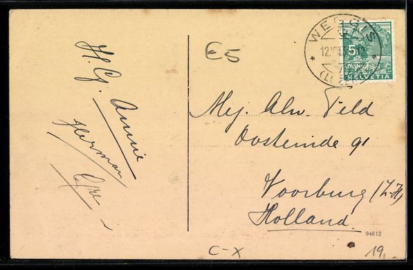 Cartoline postali: AK Weggis, Pension Baumen mit Garten – Usato da Berlin venduto da bartko-reher 1