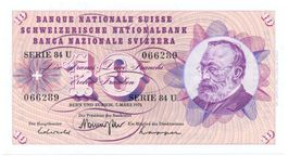 Schweiz 10 Franken 7.3.1973 Stopper Serie 84U fast unzirkul.