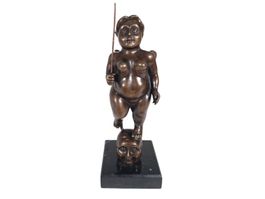Bronze Engel mit Schwert Skulptur (Sign. Carrier)