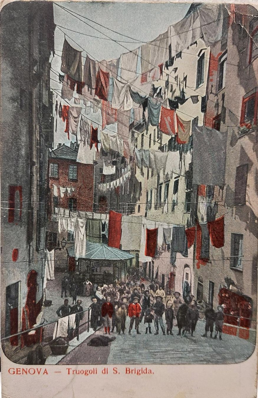 Cartoline postali: GENOVA - Truogoli di S.Brigida - 1908 – Usato da Delémont venduto da Domdom1