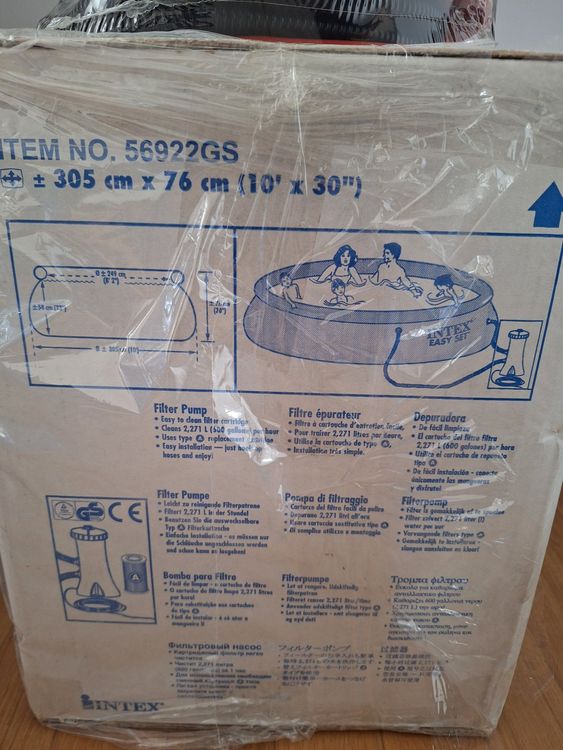 INTEX Planschbecken 305 x 76cm mit Luftpumpe NEU/OVP 3