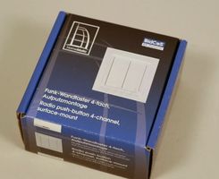 Homematic Funk-Wandtaster 4-fach Aufputzmontage HM-PB-4-WM
