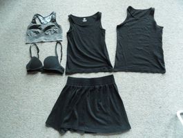 Kleiderset Bustier Sport-BH Top Jupe Grösse 146/152 z.T. neu