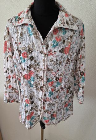 Damen Bluse mit Blumenmuster Grösse L neuwertig