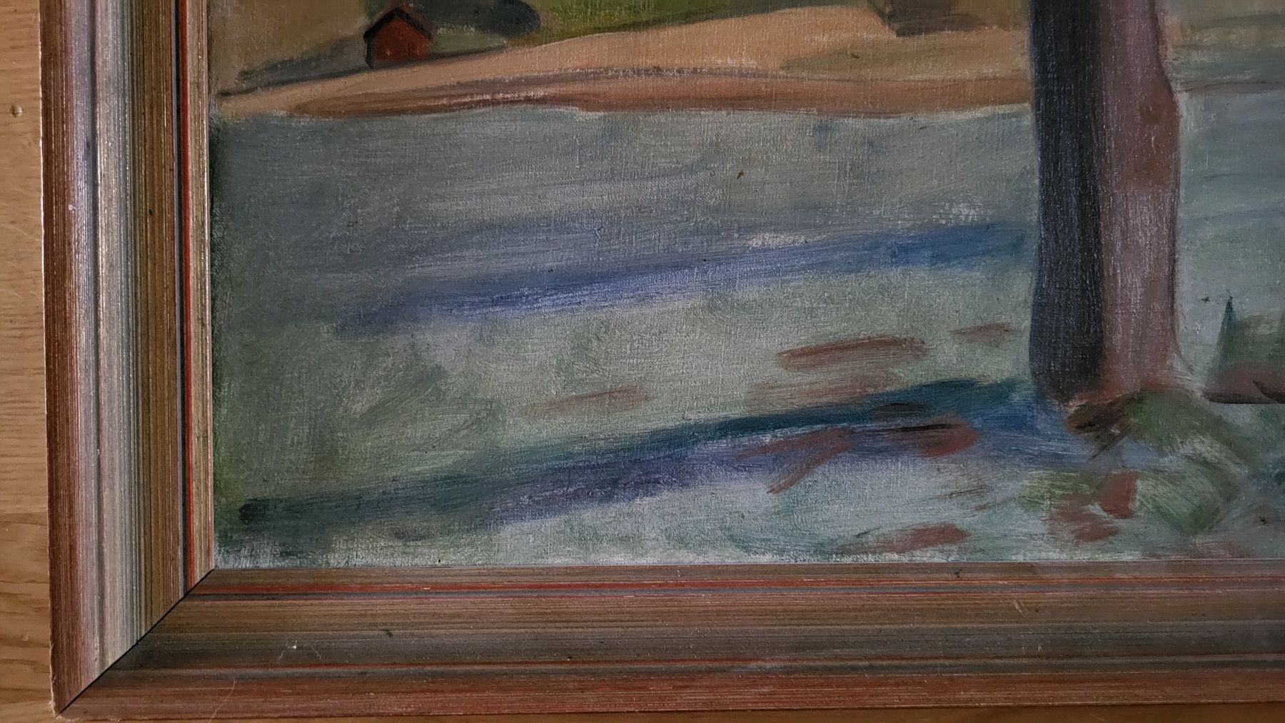 Dipinti: Fluss-Landschaft bei Basel HERMANN MEYER – Usato da Basel venduto da spinne02 1