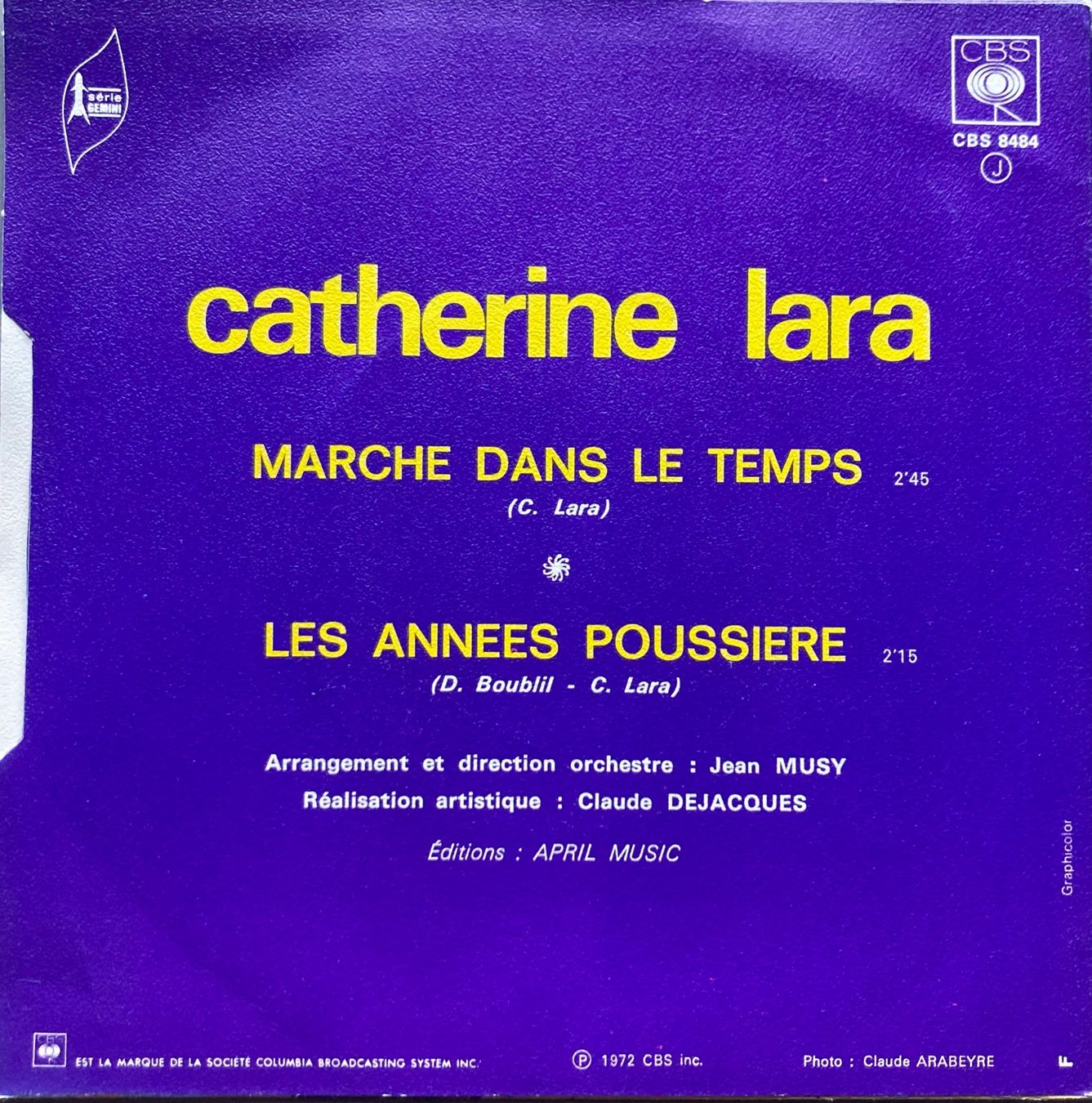 Dischi in vinile: CATHERINE LARA - MARCHE DANS LE TEMPS – Usato da Poliez-Pittet venduto da Newtown-Records 1
