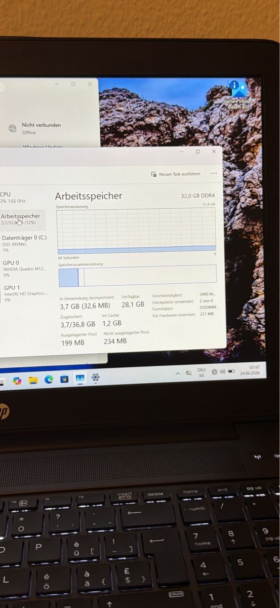 Hewlett Packard Notebook: Hp Zbook G4 Core i7 Laptop – Usato da Dällikon venduto da YOTECH 3