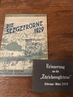 "Die Seegfrörne 1929" Erinnerungsblatt Zuerich Eisfeld