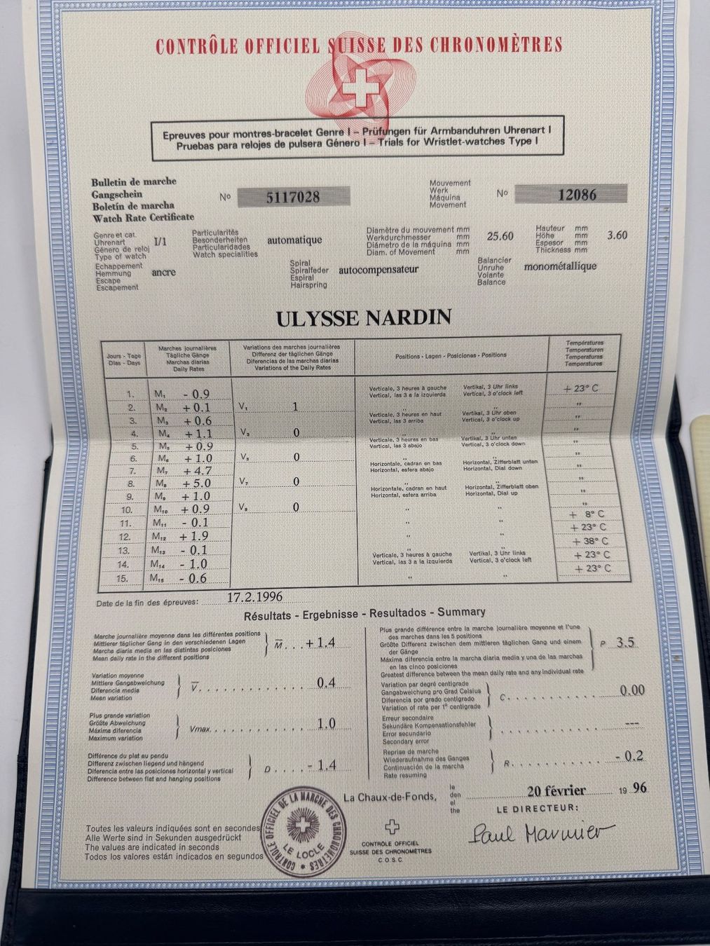 Ulysse Nardin Orologi: Ulysse Nardin Zertifikat, – Usato da Sachseln venduto da BONATI01 1
