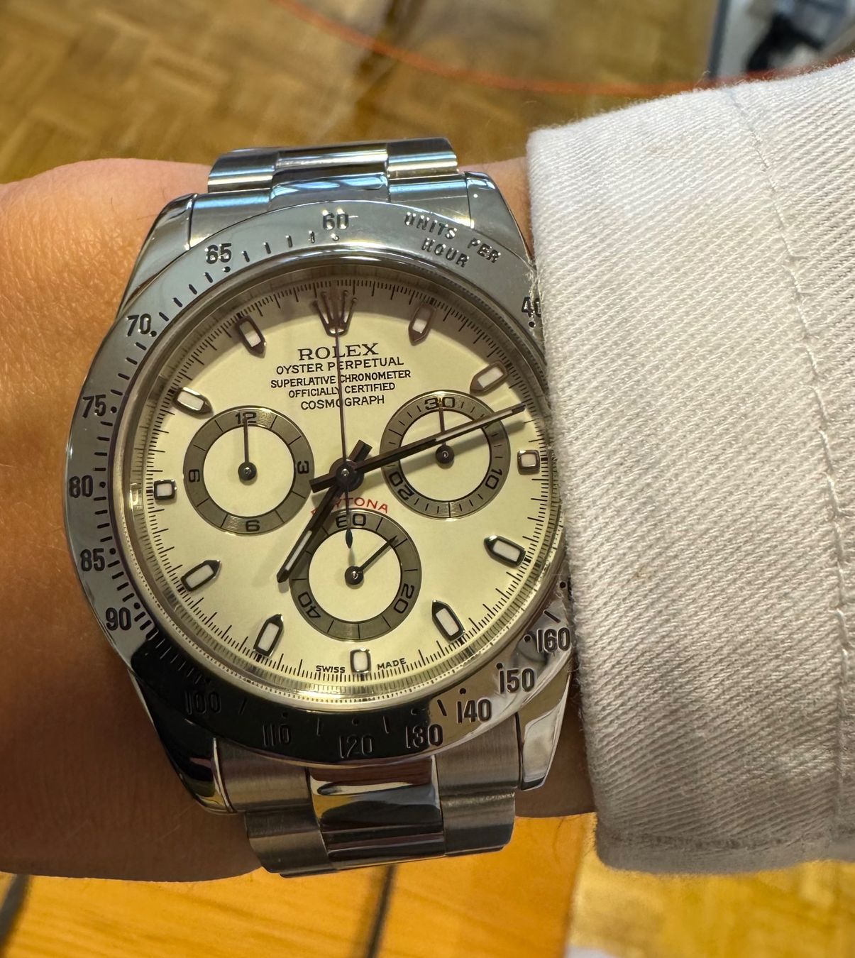 Rolex Orologi: Rolex Daytona Ref.: 116520, Light Cream – Usato da Chur venduto da lucretiawatches 1