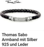 Thomas Sabo LEDERARMBAND SCHWARZ Rebel at Heart