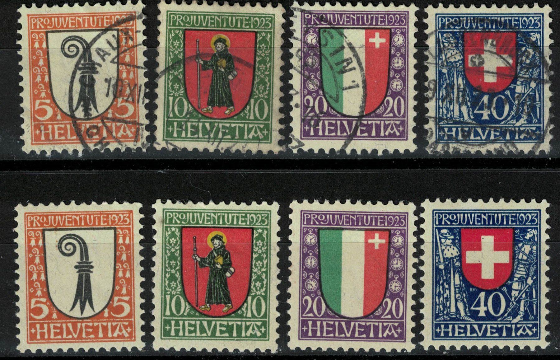 Alle Briefmarken: Pro Juventute 1923 postfrisch und gestempelt – Gebraucht aus Bern von bae_958f
