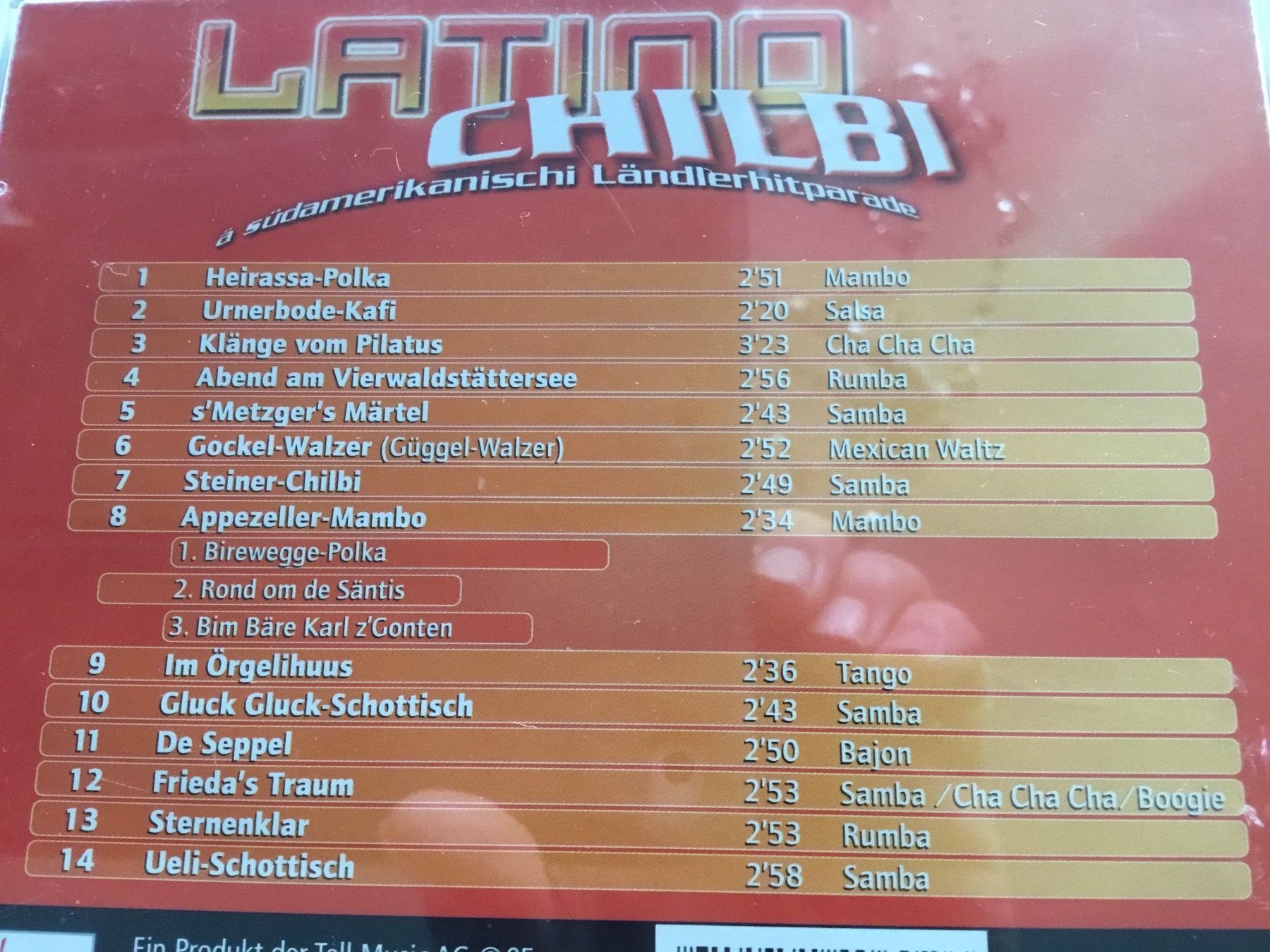 CD: Latino Chilbi …………… – Usato da Thierachern venduto da sweden08 1