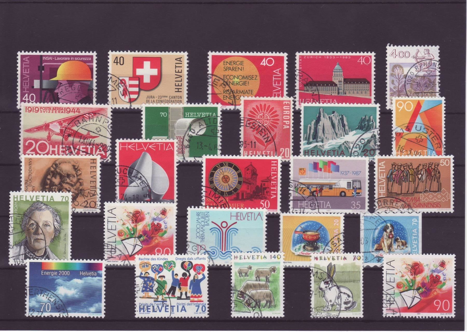 Alle Briefmarken: 25 Marken gestempelt – Gebraucht aus Spiez von Crazyduck