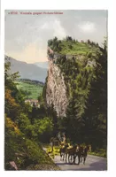 Viamala gegen Hohenrhätien GR Postkutsche Ri Splügen um 1915