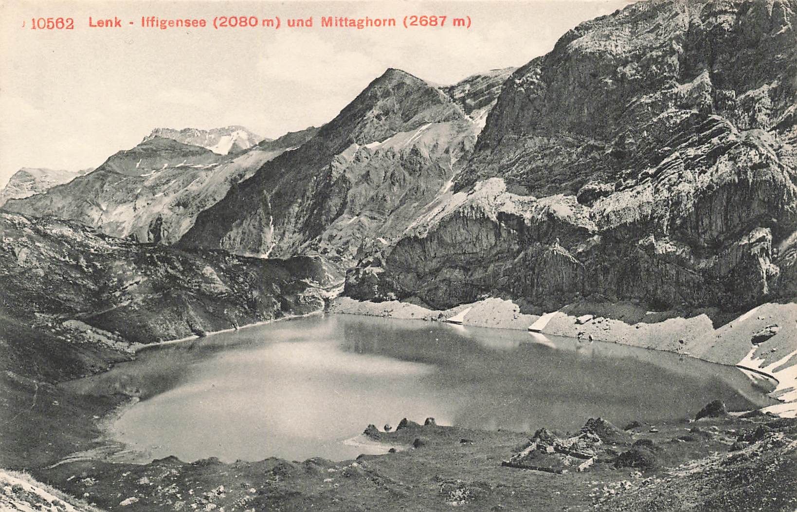Cartoline postali: Lenk BE Iffigensee mit Mittaghorn AK – Usato da Biasca venduto da Blenio71