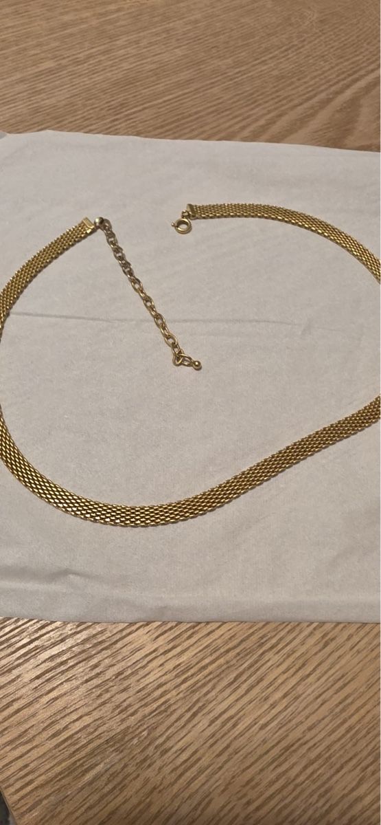 Catenine: Goldhalskette feines Netzmuster Vergoldet – Usato da St. Gallen venduto da mania03