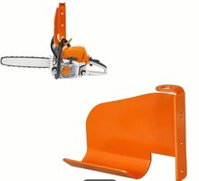 Motorsägen Halterung, orange, Haken zur Wandmontage