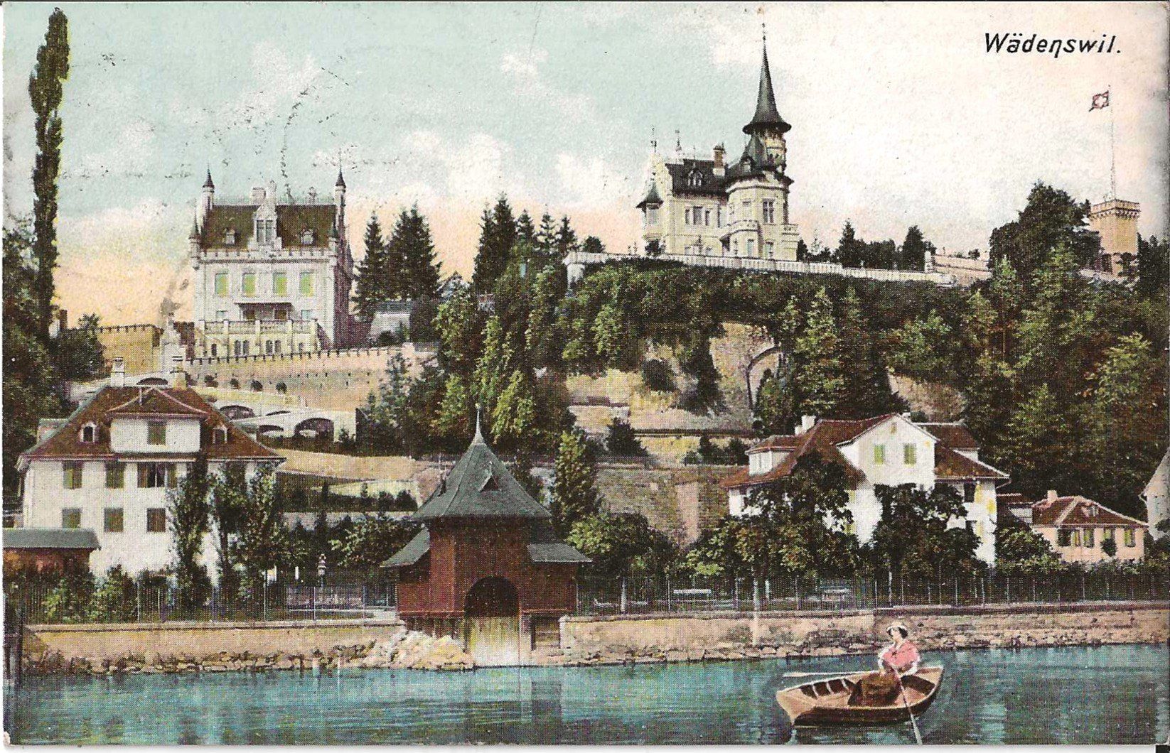 Cartoline postali: Karte Wädenswil 1907 – Usato da Zürich venduto da Philacat11