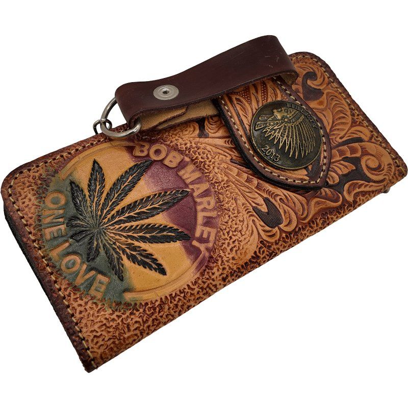Brieftaschen: Leder Portemonnaie Weed Kette – Neu und originalverpackt aus Thun von Tong999