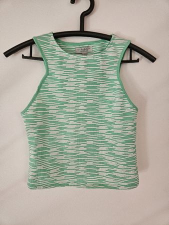 Zara Top NEU Gr. M mintgrün/weiss Sommer