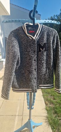 College Jacke Tisaja schwarz weiss Grösse M gebraucht