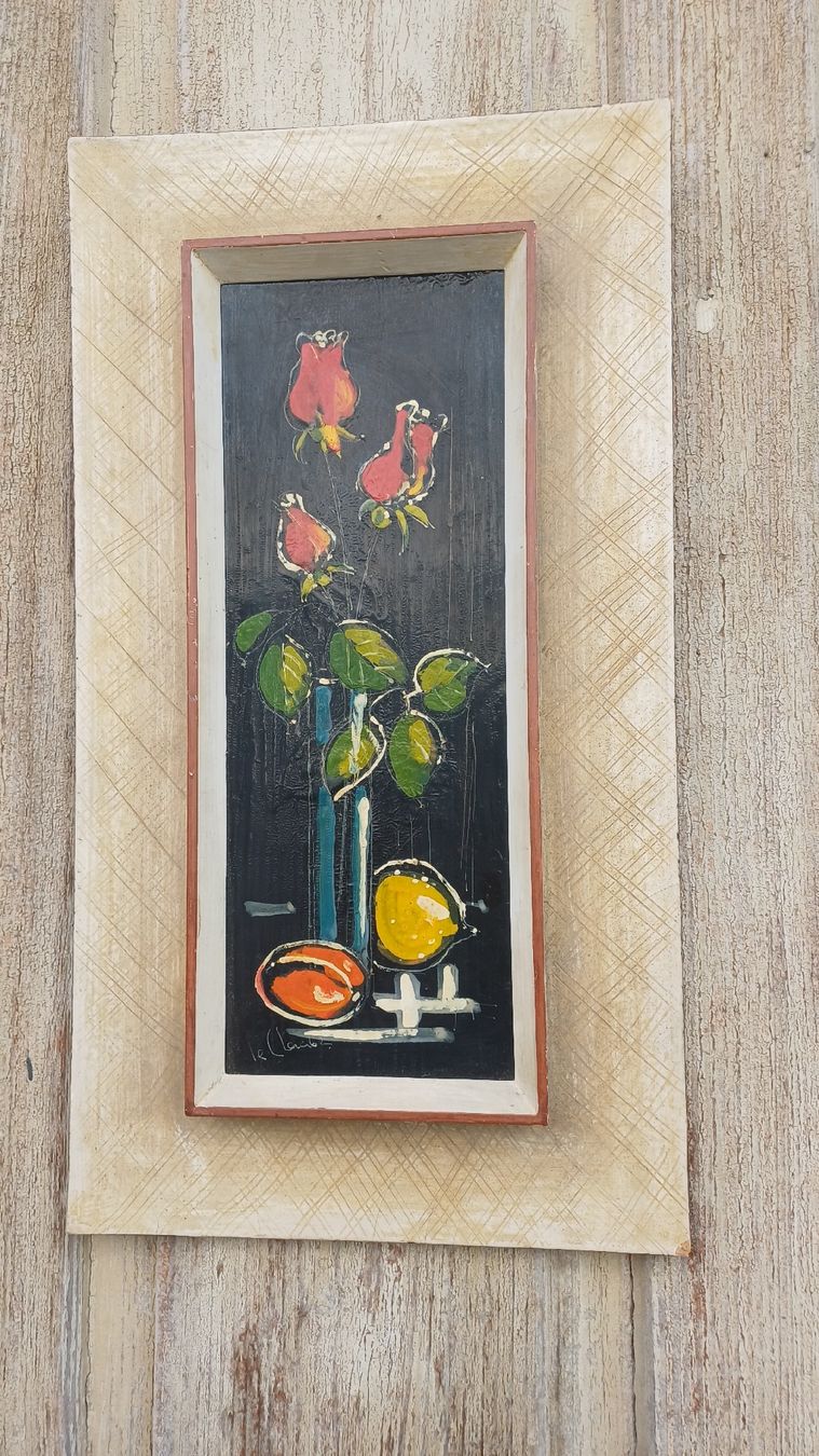 Posters & Illustrations: Blumenbild 60er Handbemalt  – D'occasion à Flawil par Naphtali 9