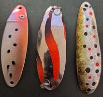 3 cuillères pour la traîne de la truite/ 3 Schlepplöffel
