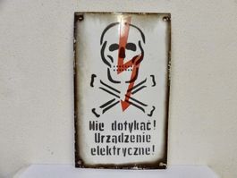 Emailschild NIE DOTYKAC! TOTENKOPF BLITZ
