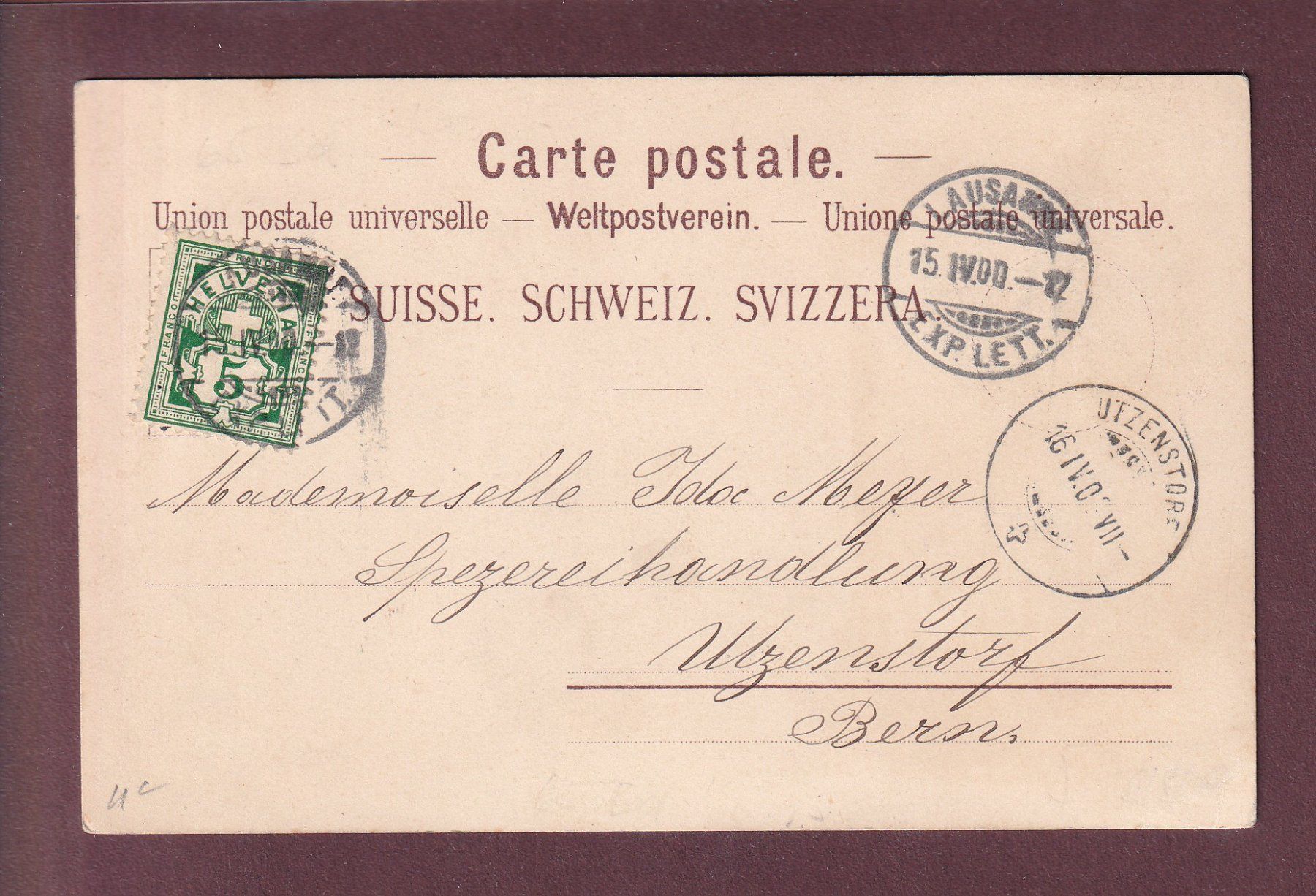 Ansichtskarten: LAUSANNE - Place de la Palud - 1900 – Gebraucht aus Pully von nicecards 1